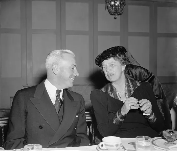 Framed Print : First Lady Eleanor Roosevelt with Surgeon General Dr. Thomas Parren. 1939