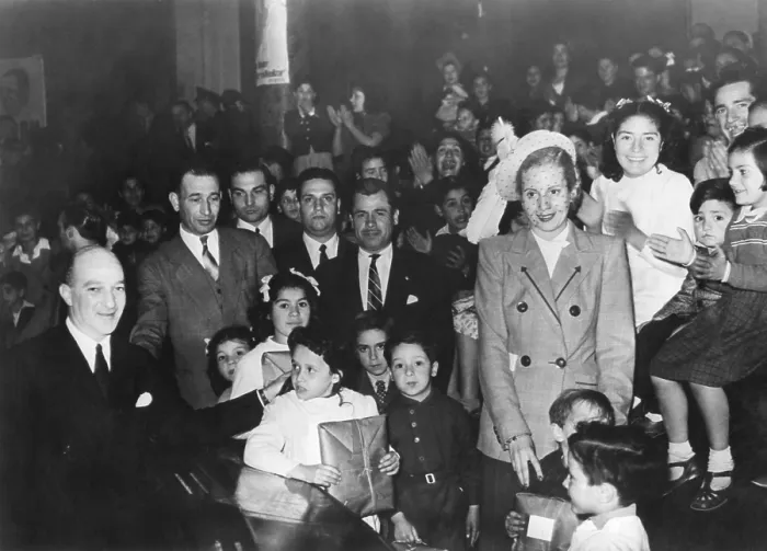 Framed Print : First Lady Eva Peron, distributing gifts to children at the Eva Peron Foundation