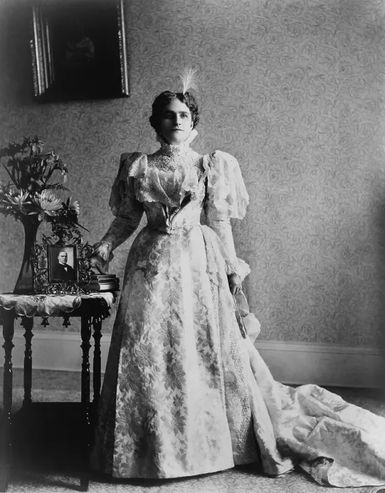 Framed Print : First Lady, Ida Saxton McKinley (1847-1907). February 1897 portrait by Frances Benjamin Johnston