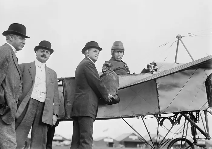 Framed Print : The first official airmail flight in the US with pilot Earle Lewis Ovington in a Bleriot XI airplane. On Sept Framed Print : The first official airmail flight in the US with pilot Earle Lewis Ovington in a Bleriot XI airplane. On Sept
