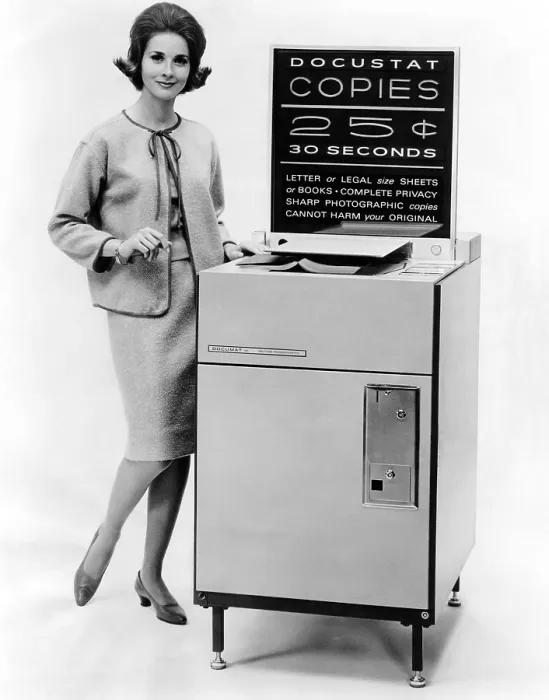 Framed Print : The first public use photocopy vending machine. For 25 cents the DOCUSTAT machine produced copies 30 seconds. Dec. 6, 1963. (CSU_ALPHA_1395) CSU Archives / Everett Collection Framed Print : The first public use photocopy vending machine. For 25 cents the DOCUSTAT machine produced copies 30 seconds. Dec. 6, 1963. (CSU_ALPHA_1395) CSU Archives / Everett Collection