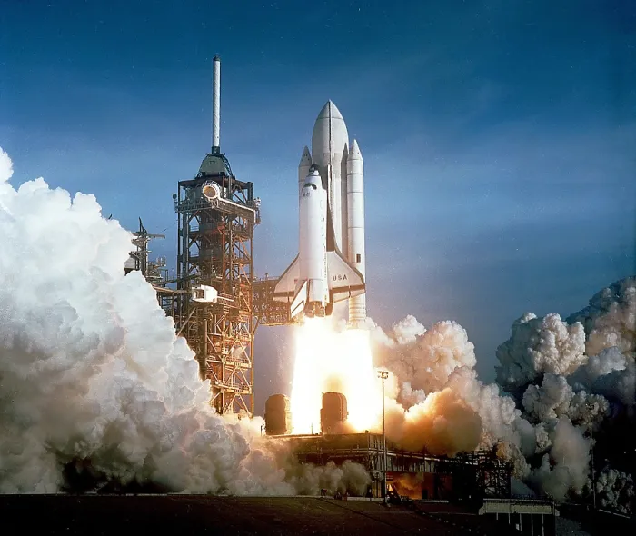 Framed Print : First space shuttle launch on April 12, 1981