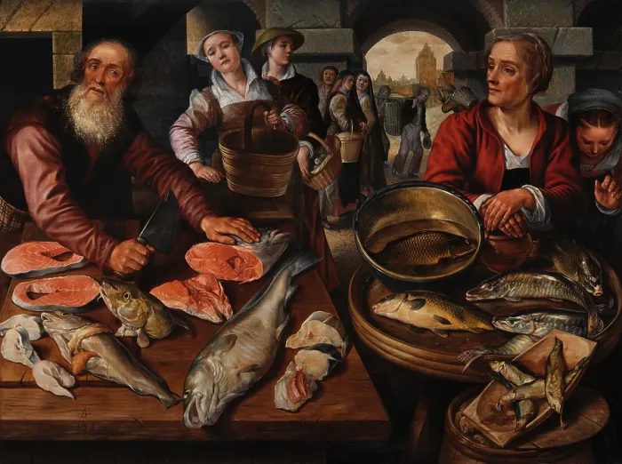 Framed Print : FISHMARKET, by Joachim Beuckelaer, 1568, Netherlandish, Northern Renaissance oil painting Framed Print : FISHMARKET, by Joachim Beuckelaer, 1568, Netherlandish, Northern Renaissance oil painting