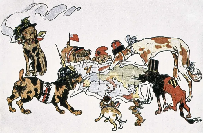 Framed Print : Fisrt World War (1914-1918). Caricature. AISA / Everett Collection**US SALES ONLY**