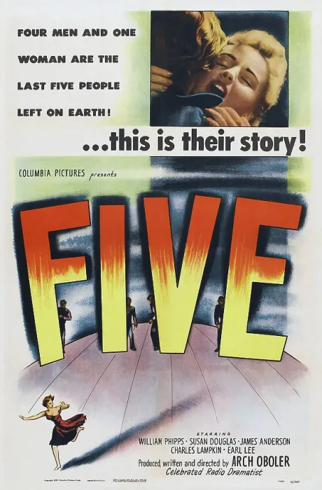 Framed Print : FIVE, US poster art, 1951 Framed Print : FIVE, US poster art, 1951