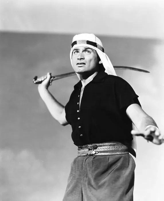 Framed Print : FLAME OF ARABY, Jeff Chandler, 1951