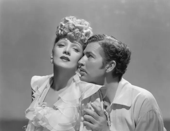 Framed Print : THE FLAME OF NEW ORLEANS, from left: Marlene Dietrich, Bruce Cabot, 1941