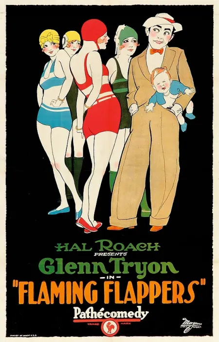 Framed Print : FLAMING FLAPPERS, man holding baby on right: Glenn Tryon, 1925