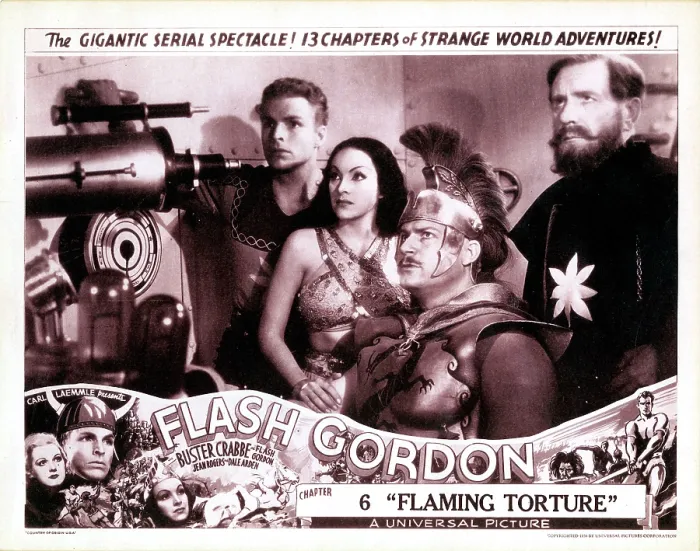 Framed Print : FLASH GORDON, lobbycard, Chapter 5: The Destroying Ray, top, from left: Buster Crabbe, Priscilla Lawson, Richard Alexander, Frank Shannon, bottom Framed Print : FLASH GORDON, lobbycard, Chapter 5: The Destroying Ray, top, from left: Buster Crabbe, Priscilla Lawson, Richard Alexander, Frank Shannon, bottom