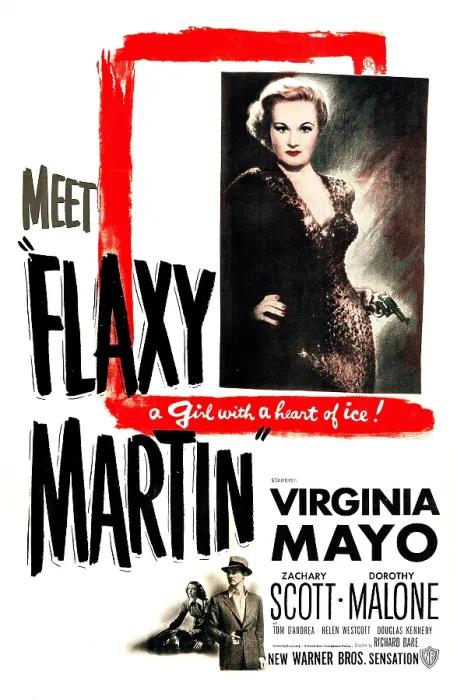 Framed Print : FLAXY MARTIN, US poster, Virginia Mayo (top), bottom from left: Dorothy Malone, Zachary Scott, 1949
