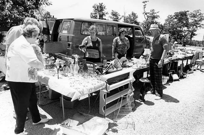 Framed Print : Flea Market (Aurora Farms flea market), July, 1976.. Courtesy: CSU Archives  /  Everett Collection