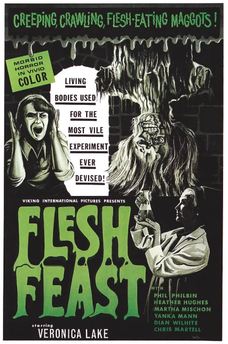 Framed Print : FLESH FEAST, US poster art, Veronica Lake, 1970 Framed Print : FLESH FEAST, US poster art, Veronica Lake, 1970