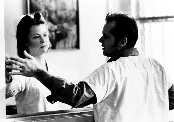 Framed Print : ONE FLEW OVER THE CUCKOO'S NEST, Louise Fletcher, Jack Nicholson, 1975