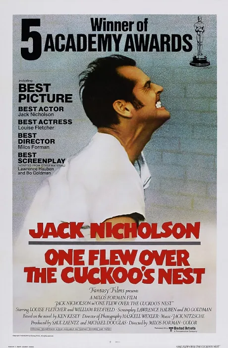 Framed Print : ONE FLEW OVER THE CUCKOO'S NEST, US poster, Jack Nicholson, 1975