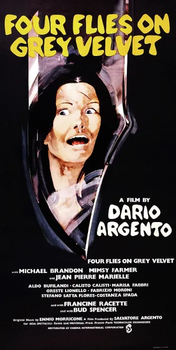 Framed Print : FOUR FLIES ON GREY VELVET, (aka 4 MOSCHE DI VELLUTO GRIGIO), US poster art, 1971