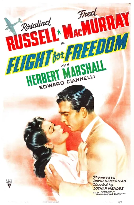 Framed Print : FLIGHT FOR FREEDOM, US poster, from left: Rosalind Russell, Fred MacMurray, 1943 Framed Print : FLIGHT FOR FREEDOM, US poster, from left: Rosalind Russell, Fred MacMurray, 1943