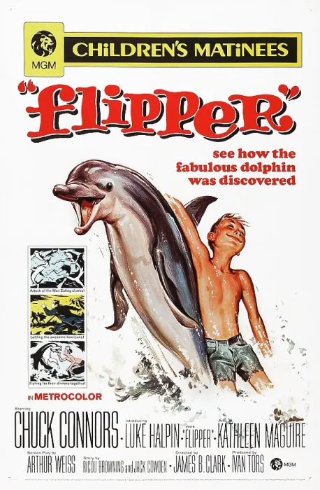 Framed Print : FLIPPER, US poster art, 1963 Framed Print : FLIPPER, US poster art, 1963