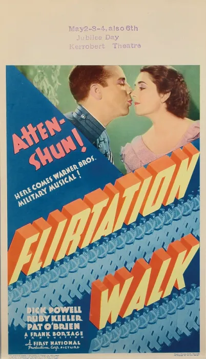Framed Print : FLIRTATION WALK, Dick Powell, Ruby Keeler on midget window card, 1934
