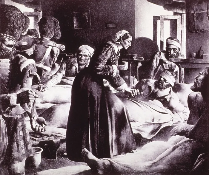 Framed Print : Florence Nightingale (1820-1910), ministering to soldiers at Scutari, a suburb of Istanbul (across the Bosporus from Istanbul) during the Crimean War Framed Print : Florence Nightingale (1820-1910), ministering to soldiers at Scutari, a suburb of Istanbul (across the Bosporus from Istanbul) during the Crimean War