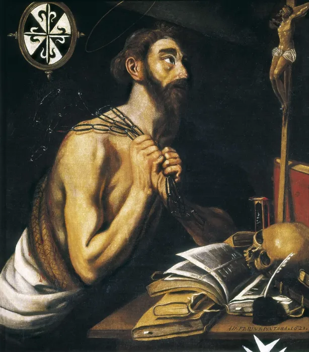 Framed Print : FLORIN, Alonso (17th century). Saint Dominic penitent. 1621. Baroque art. Oil on canvas. SPAIN. Toledo. Holy Cross Museum. AISA / Everett Collection**US SALES ONLY**