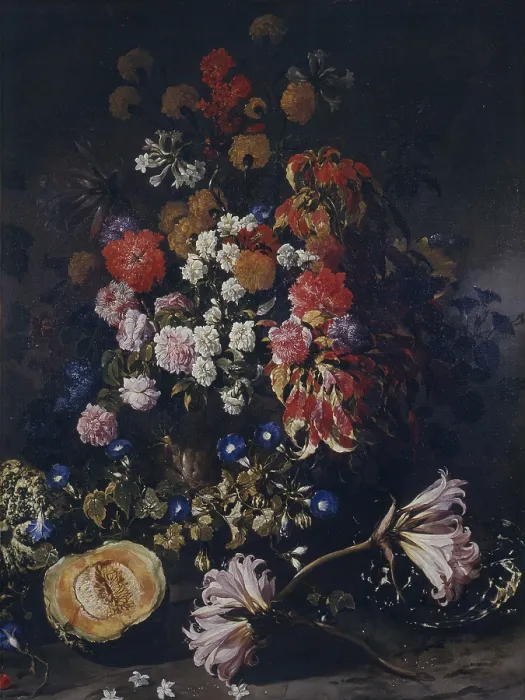 Framed Print : Flowers and Crystal Cup (Fiori con coppa di cristallo), by Paolo Porpora, c Framed Print : Flowers and Crystal Cup (Fiori con coppa di cristallo), by Paolo Porpora, c