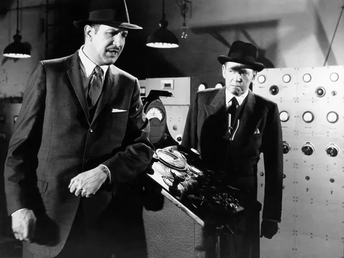 Framed Print : THE FLY, Vincent Price, Herbert Marshall, 1958, TM and Copyright (c)20th Century Fox Film Corp. All rights reserved