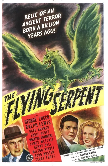 Framed Print : THE FLYING SERPENT, US poster, from left: George Zucco, Ralph Lewis, Hope Kramer, 1946 Framed Print : THE FLYING SERPENT, US poster, from left: George Zucco, Ralph Lewis, Hope Kramer, 1946