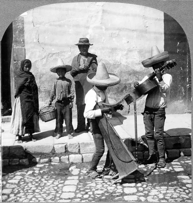 Framed Print : Folk Music. Street musicians, Guanajuato, Mexico, 1906 Framed Print : Folk Music. Street musicians, Guanajuato, Mexico, 1906