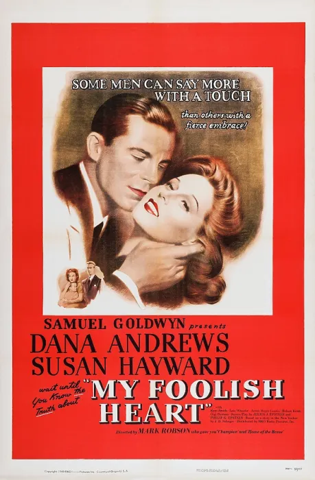 Framed Print : MY FOOLISH HEART, l-r: Dana Andrews, Susan Hayward on poster art, 1949