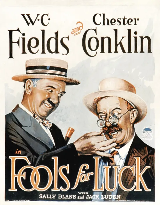 Framed Print : FOOLS FOR LUCK, W.C. Fields, Chester Conklin, 1928