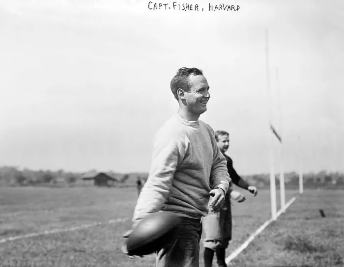 Framed Print : Football, Captain Fisher, Harvard football team, circa 1910-15 Framed Print : Football, Captain Fisher, Harvard football team, circa 1910-15