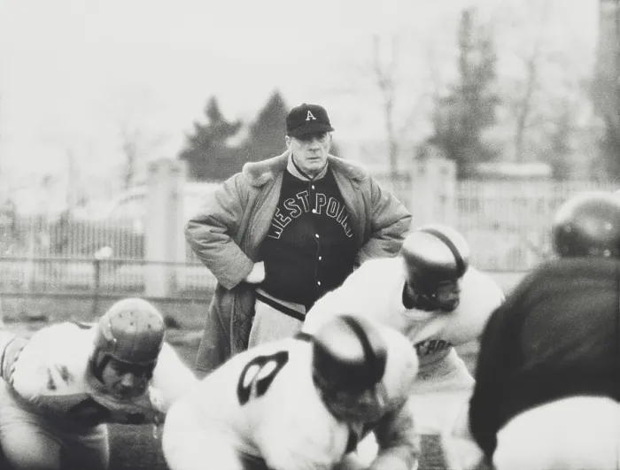 Framed Print : Football coach Earl Red Blaik, oversees his players as they practice. Nov. 28, 1956. - (BSLOC_2015_1_111) Framed Print : Football coach Earl Red Blaik, oversees his players as they practice. Nov. 28, 1956. - (BSLOC_2015_1_111)