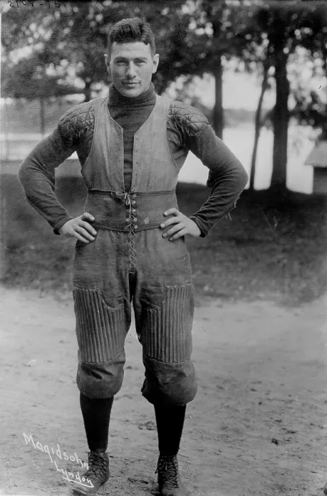 Framed Print : Football, Joseph Magidsohn (1888-1969), Jewish American football player, circa 1910s