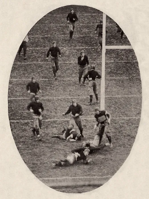 Framed Print : Football, The Navy scores a touchdown in the Army vs. Navy game at the Polo Grounds, New York City, Dec. 1916