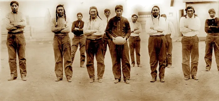 Framed Print : Football, Sioux Native American football team, circa 1910s
