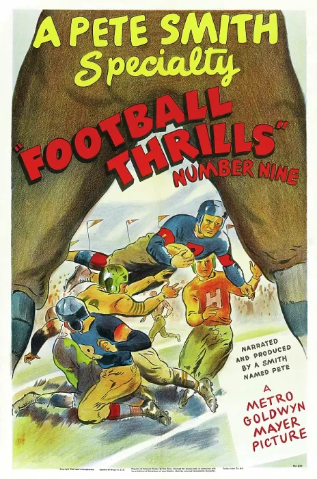 Framed Print : FOOTBALL THRILLS NO. 9, (aka FOOTBALL THRILLS NUMBER NINE), US poster art, 1938 Framed Print : FOOTBALL THRILLS NO. 9, (aka FOOTBALL THRILLS NUMBER NINE), US poster art, 1938