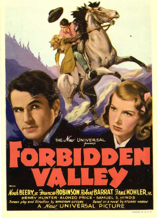 Framed Print : FORBIDDEN VALLEY, bottom from left: Noah Beery Jr. Frances Robinson on midget window card, 1938 Framed Print : FORBIDDEN VALLEY, bottom from left: Noah Beery Jr. Frances Robinson on midget window card, 1938