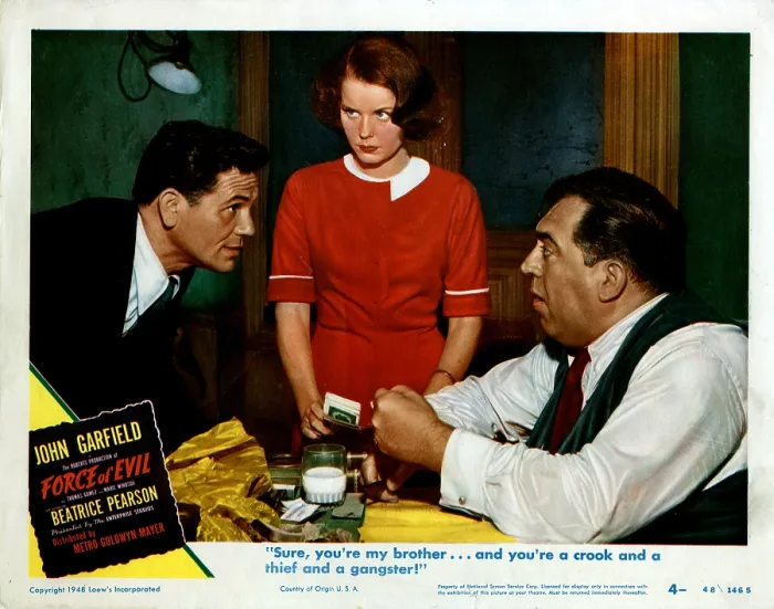 Framed Print : FORCE OF EVIL, John Garfield, Beatrice Pearson, Thomas Gomez, 1948