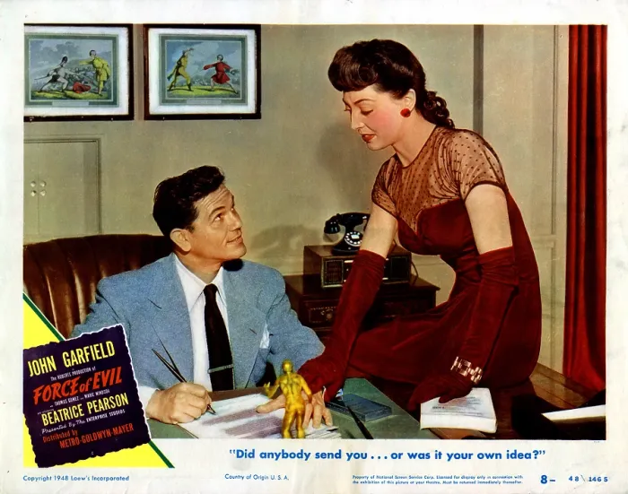 Framed Print : FORCE OF EVIL, John Garfield, Marie Windsor, 1948