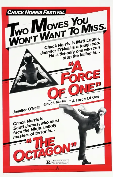 Framed Print : A FORCE OF ONE, 1979, THE OCTAGON, 1980, US Poster, Chuck Norris, American Cinema Releasing / courtesy Everett Collection
