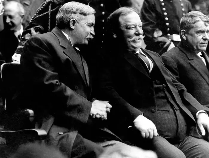 Framed Print : Foreground left: Governor of Michigan Fred Warner, President William Taft, 1912.. Courtesy: CSU Archives / Everett Collection Framed Print : Foreground left: Governor of Michigan Fred Warner, President William Taft, 1912.. Courtesy: CSU Archives / Everett Collection