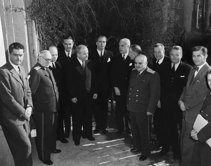 Framed Print : Foreign ministers and delegates to the Yalta Conference, Feb. 4-11, 1945