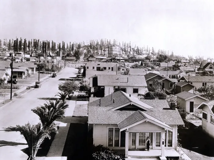 Framed Print : Forest of derricks in the Signal Hill oil fields near Long Beach, California. 1933. (CSU_ALPHA_1138) CSU Archives / Everett Collection