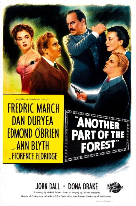 Framed Print : ANOTHER PART OF THE FOREST, US poster, from left: Ann Blyth, Fredric March, Edmond O'Brien, Florence Eldridge, Dan Duryea, 1948