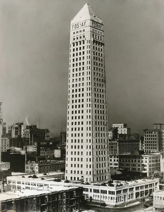 Framed Print : The Forshay Tower, was opened a few days after the stock market crash of October 1929 Framed Print : The Forshay Tower, was opened a few days after the stock market crash of October 1929