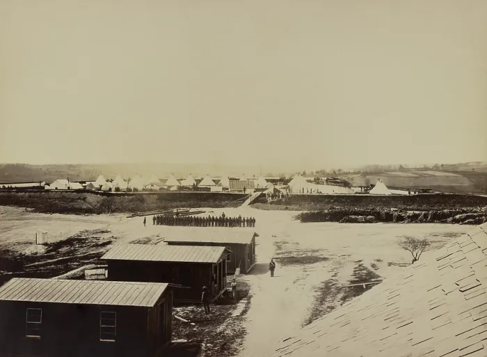 Framed Print : Fort Ellsworth, near Alexandria, VA, during the US Civil War, 1861-65. This photo shows the fort buildings and parade grounds in the foreground Framed Print : Fort Ellsworth, near Alexandria, VA, during the US Civil War, 1861-65. This photo shows the fort buildings and parade grounds in the foreground