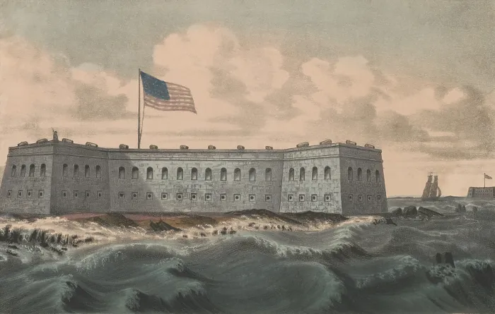 Framed Print : Fort Pickens, Florida, was designed to defend Pensacola Harbor. It was built between 1829 to 1834, with much of the work performed by enslaved African Americans