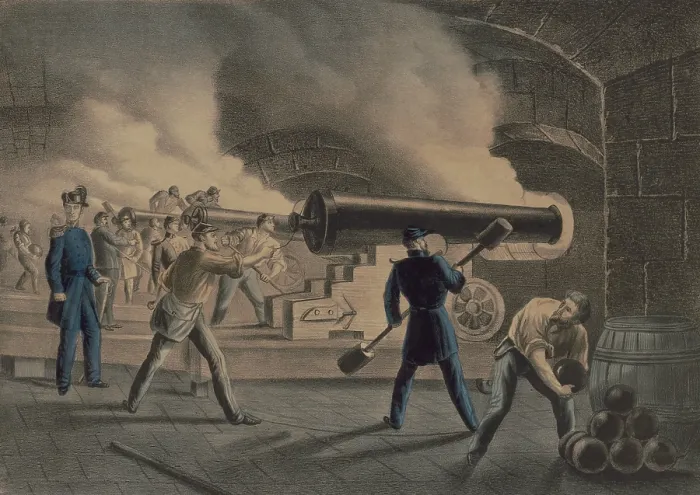Framed Print : Fort Sumter during the bombardment by Confederate batteries surrounding Charleston harbor, April 12, 1861 Framed Print : Fort Sumter during the bombardment by Confederate batteries surrounding Charleston harbor, April 12, 1861