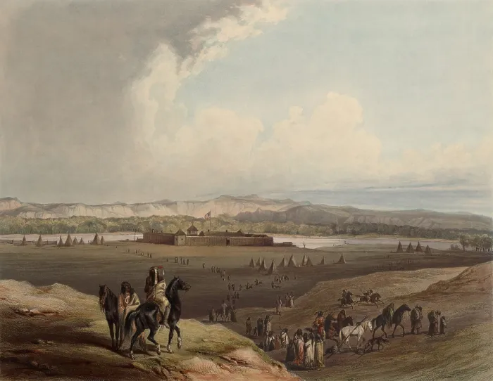 Framed Print : Fort Union Trading Post was built on the Missouri River by John Jacob Astors American Fur Company in 1828 near the present-day border of Montana and North Dakota