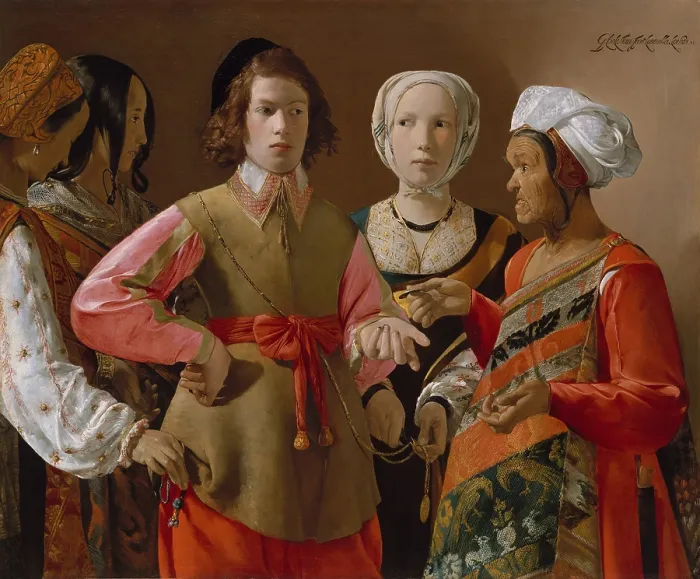 Framed Print : THE FORTUNE -TELLER, by Georges de La Tour, 1630-1639, French painting, oil on canvas Framed Print : THE FORTUNE -TELLER, by Georges de La Tour, 1630-1639, French painting, oil on canvas